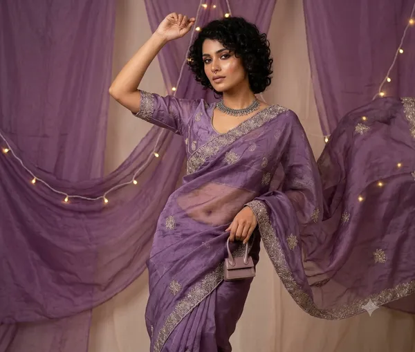 Purple_Sheer_Embroidered_Saree_For_Women