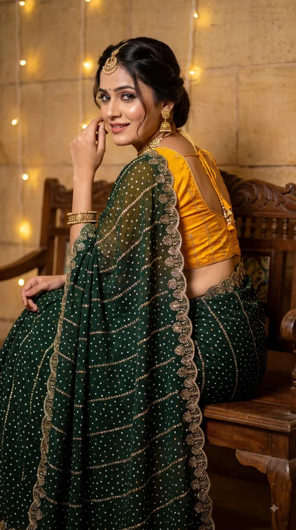 Green_Mustard_Silk_Embroidered_Saree_For_Women
