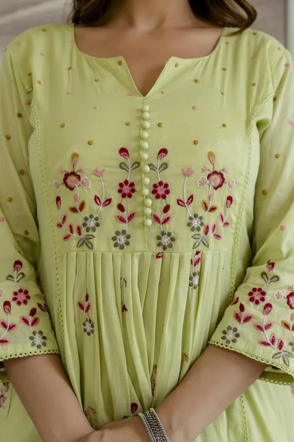 Pista_Green_Silk_Floral_Embroidered_Anarkali_Kurta_Set_For_Women