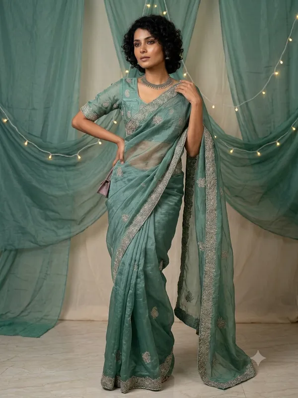 Green_Silk_Embroidered_Saree_For_Women