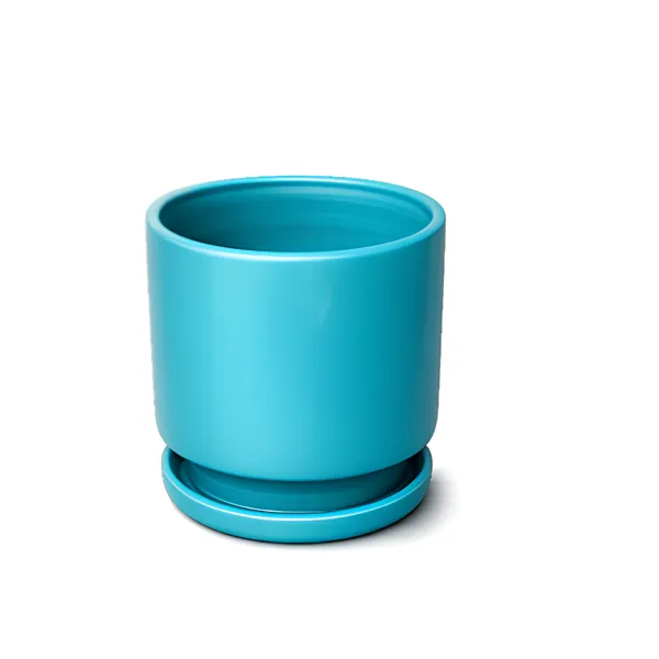 Blue_Ribbed_U_Shape_Ceramic_Tabletop_Planter_Pot