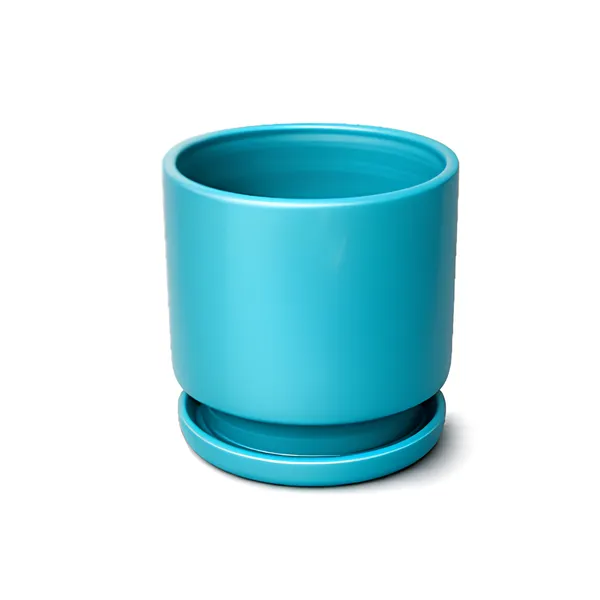 Blue_Ribbed_U_Shape_Ceramic_Tabletop_Planter_Pot