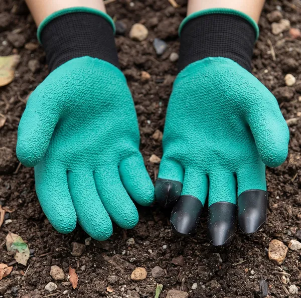 Teal_Coated_Fabric_Gardening_Gloves