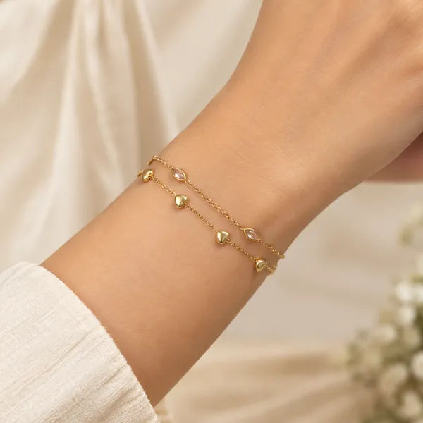 Gold_Stainless_Steel_Layered_Chain_Bracelet_For_Women