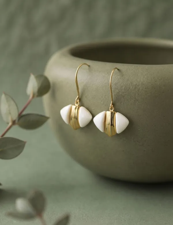 Gold_Stainless_Steel_Floral_Drop_Earrings_For_Women