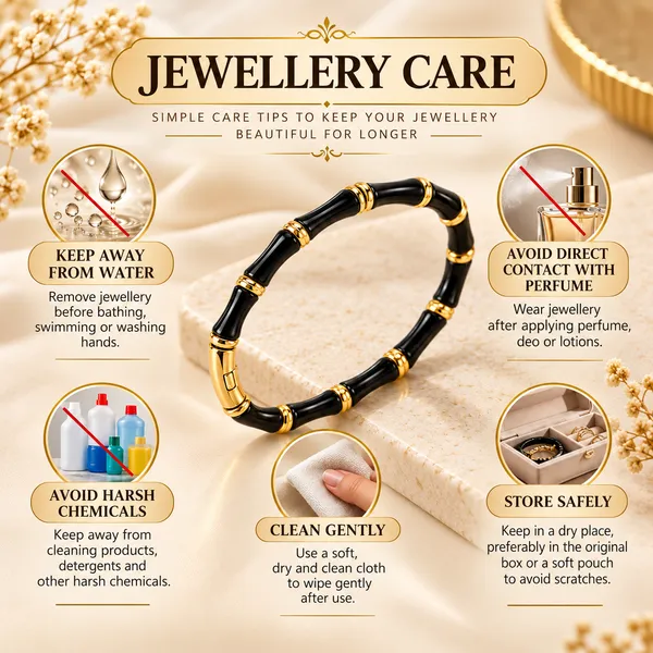 Black_Gold-Tone_Beaded_Stainless_Steel_Bracelet_For_Women