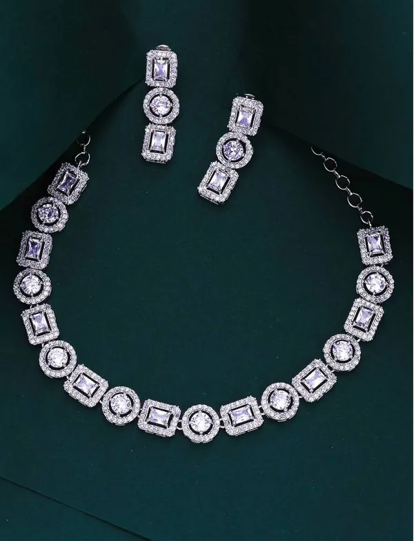 Silver_Alloy_Stone-Studded_Geometric_Necklace_And_Earrings_Set_For_Women