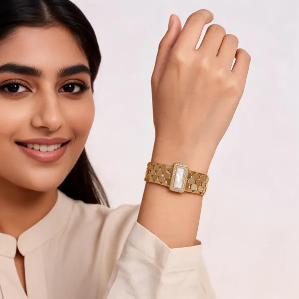 Gold_Stainless_Steel_Statement_Bracelet_For_Women