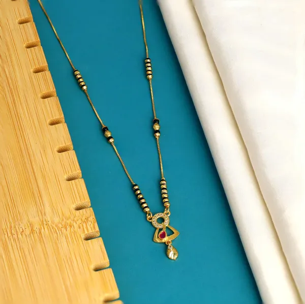 Gold_Black_Stainless_Steel_Beaded_Heart_Mangalsutra_Necklace_For_Women