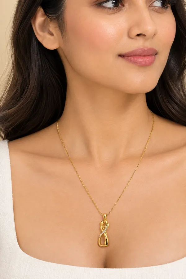 Gold_Tone_Infinity_Pendant_Necklace_For_Women