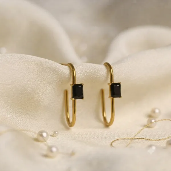 Gold_Black_Accent_Geometric_Drop_Earrings_For_Women