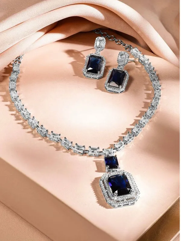 Silver_Blue_Alloy_Stone_Necklace_And_Earrings_Set_For_Women