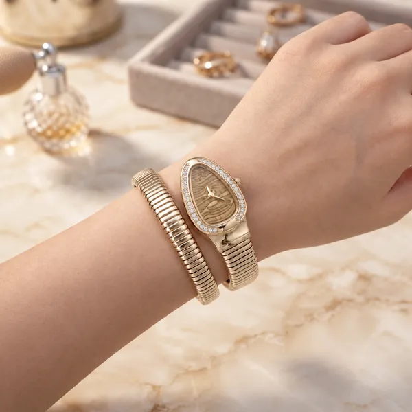 Gold_Stainless_Steel_Oval_Analog_Bracelet_Watch_For_Women