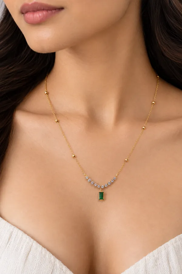 Gold_Tone_Crystal_Cluster_Pendant_Necklace_For_Women
