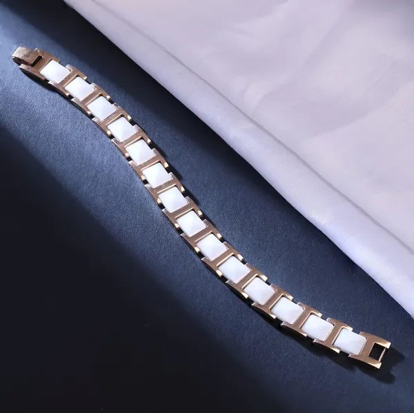 Gold_Ceramic_Rectangular_Link_Bracelet_For_Women