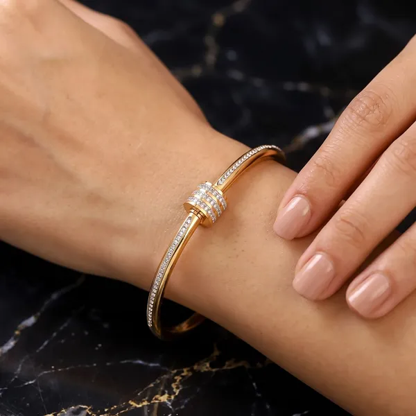 Gold_Stainless_Steel_Crystal_Embellished_Bangle_Bracelet_For_Women