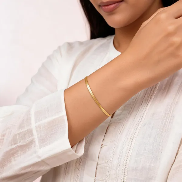 Gold_Tone_Slim_Chain_Bracelet_For_Women