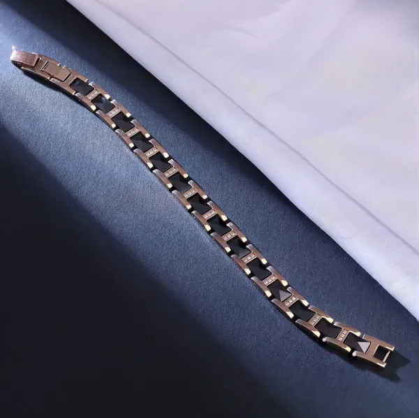 Rose_Gold_Ceramic_Two-Tone_Link_Bracelet_For_Women