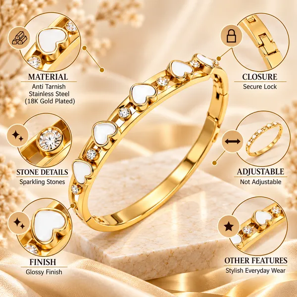 Gold_Stainless_Steel_Heart_Charm_Bracelet_For_Women