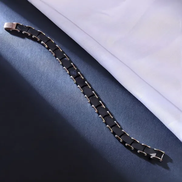 Black_Ceramic_Rectangular_Link_Bracelet_For_Women