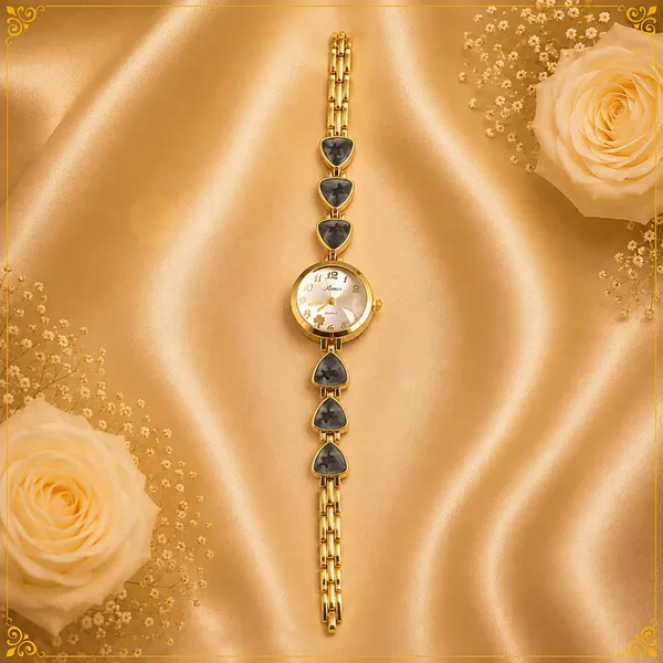 Gold_Tone_Heart_Link_Bracelet_Analog_Wrist_Watch_For_Women