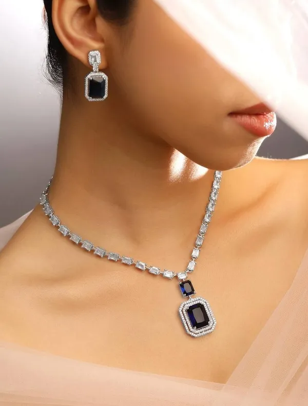 Silver_Blue_Alloy_Stone_Necklace_And_Earrings_Set_For_Women