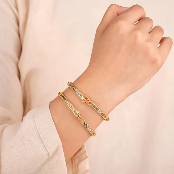 Gold_Stainless_Steel_Embellished_Kada_Bracelet_For_Women