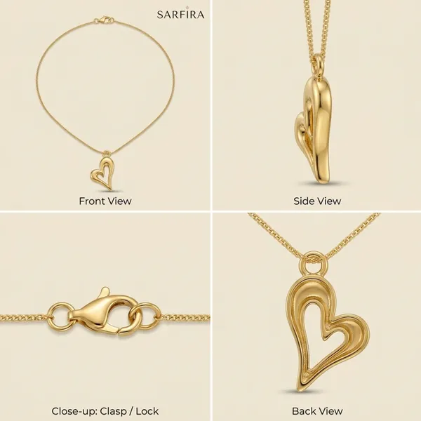 Gold_Tone_Open_Heart_Pendant_Necklace_For_Women