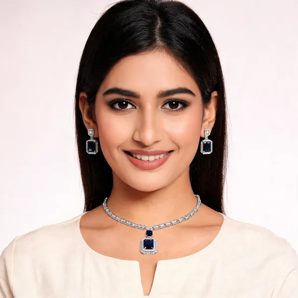 Silver_Blue_Alloy_Stone_Necklace_And_Earrings_Set_For_Women