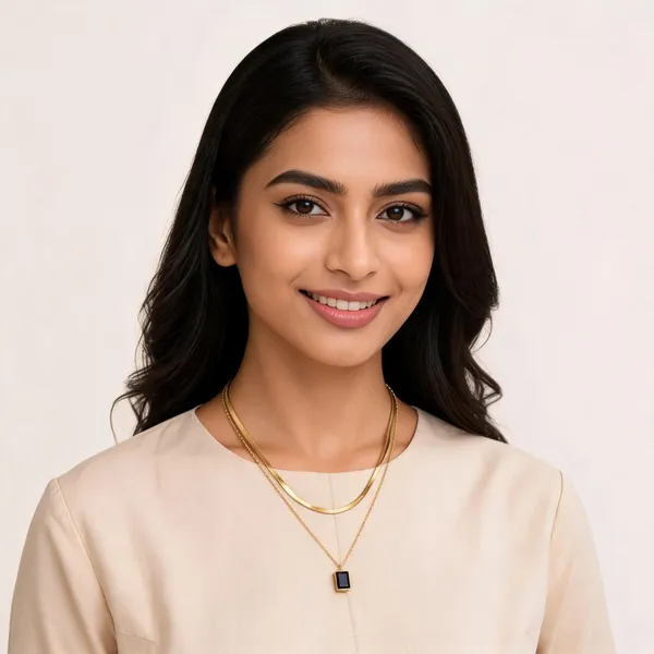 Gold_Black_Tone_Layered_Snake_Chain_Necklace_For_Women