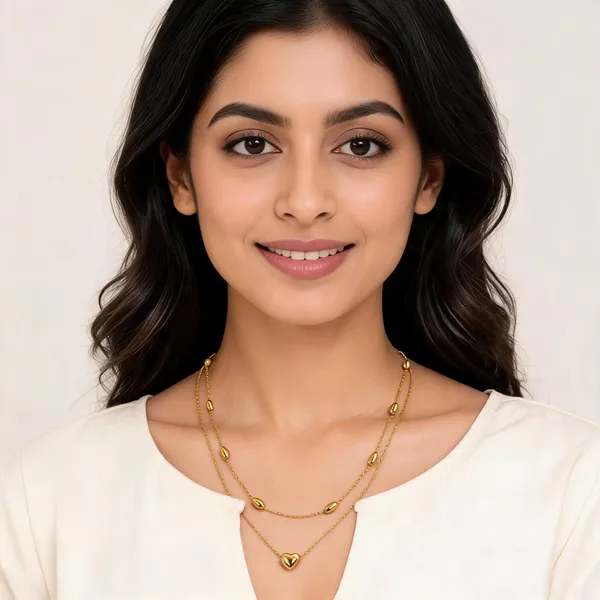 Gold_Stainless_Steel_Layered_Heart_Pendant_Necklace_For_Women