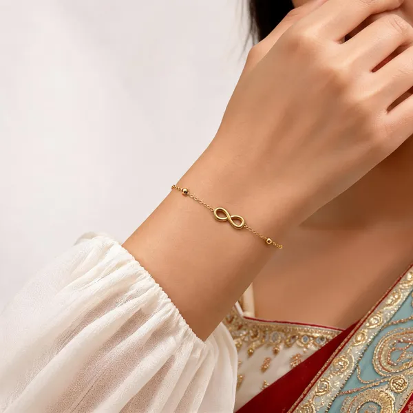 Gold_Tone_Infinity_Charm_Bracelet_For_Women