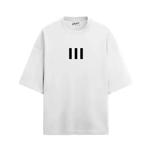 White_Cotton_Oversized_Drop_Shoulder_T-Shirt_For_Unisex