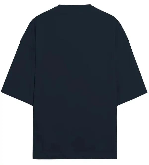 Navy_Blue_Cotton_Oversized_Drop_Shoulder_T-Shirt_For_Unisex