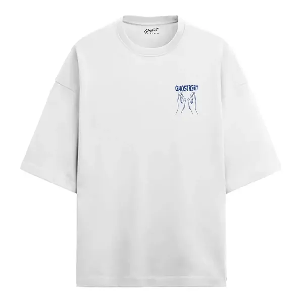 White_Cotton_Oversized_Blue_Ghost_Graphic_T-Shirt_For_Unisex