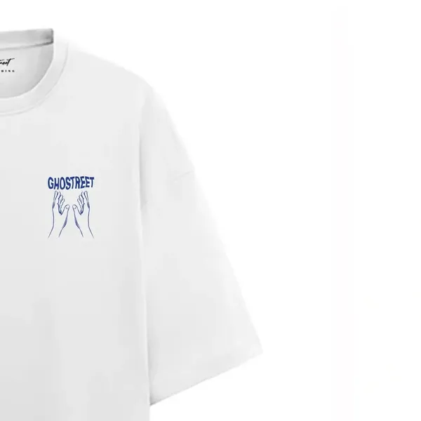 White_Cotton_Oversized_Blue_Ghost_Graphic_T-Shirt_For_Unisex
