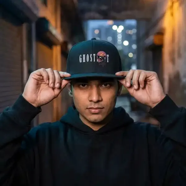 Black_Cotton_Snapback_Streetwear_Cap_For_Unisex