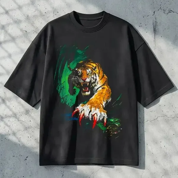 Black_Cotton_Oversized_Unseen_Tiger_Graphic_T-Shirt_For_Unisex