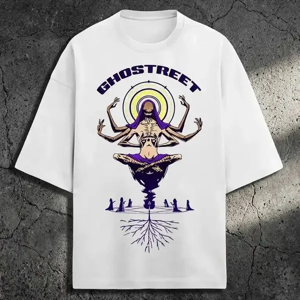 White_Cotton_Oversized_Mystic_Phantom_Graphic_T-Shirt_For_Unisex