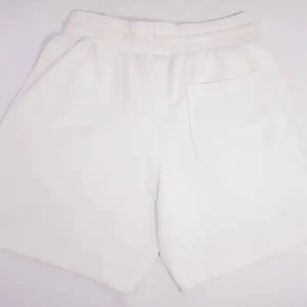 White_French_Terry_Relaxed_Fit_Hope_Shorts_For_Unisex