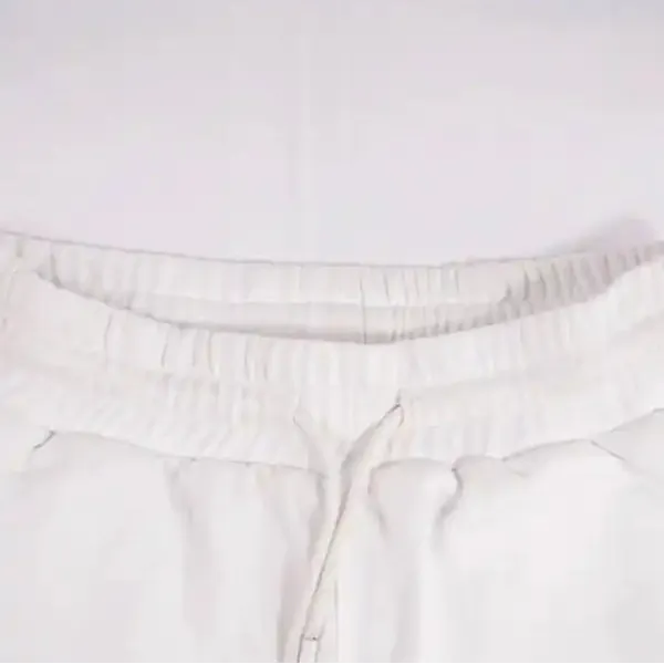 White_French_Terry_Relaxed_Fit_Hope_Shorts_For_Unisex