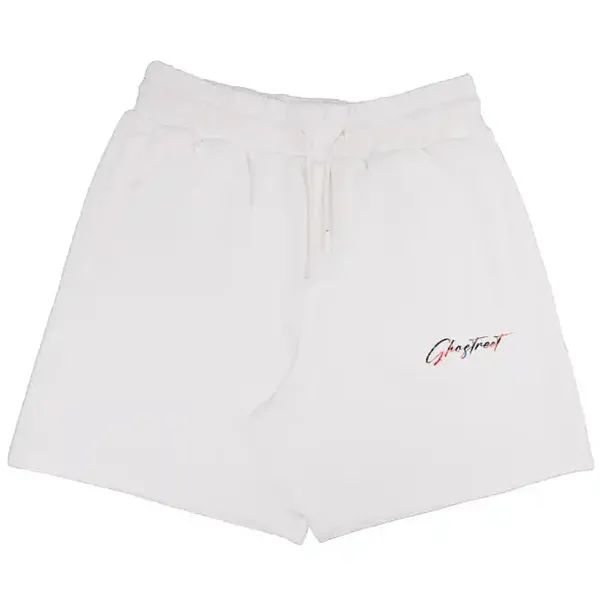 White_French_Terry_Relaxed_Fit_Heavyweight_Shorts_For_Unisex