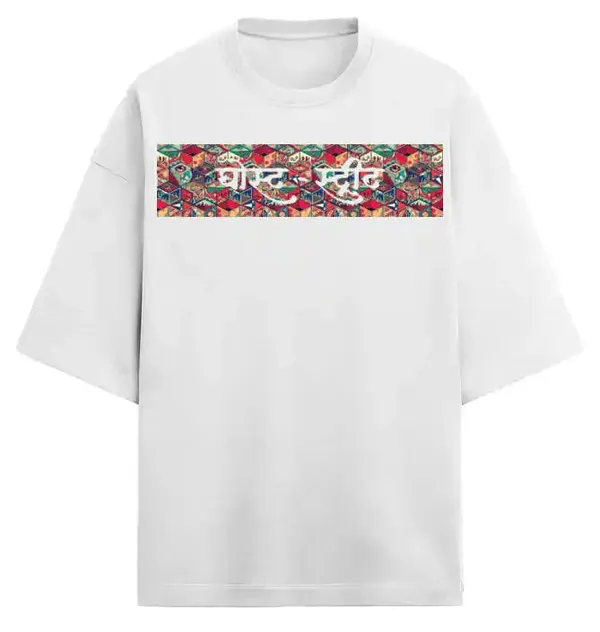 White_Cotton_Oversized_Drop_Shoulder_T-Shirt_For_Unisex