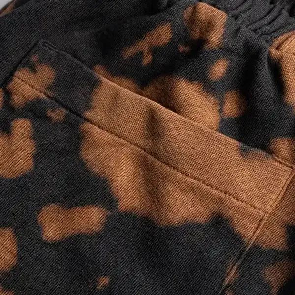 Brown_Black_Cotton_Tie-Dye_Relaxed_Fit_Shorts_For_Unisex