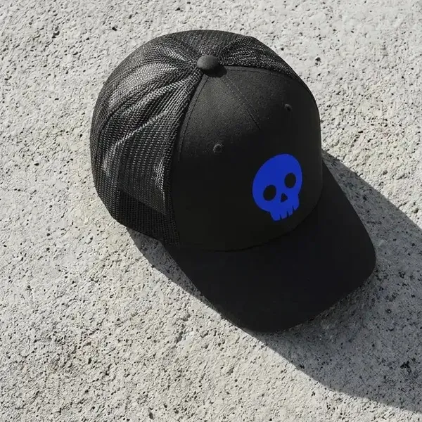 Black_Cotton_6-Panel_Mesh_Snapback_Cap_For_Unisex