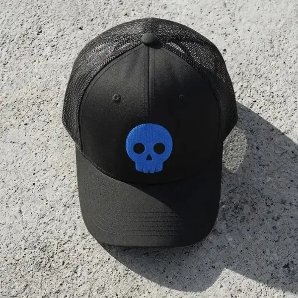 Black_Cotton_6-Panel_Mesh_Snapback_Cap_For_Unisex