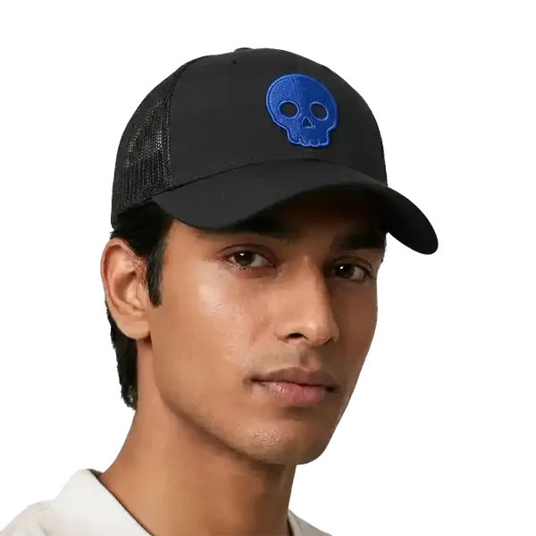 Black_Cotton_6-Panel_Mesh_Snapback_Cap_For_Unisex