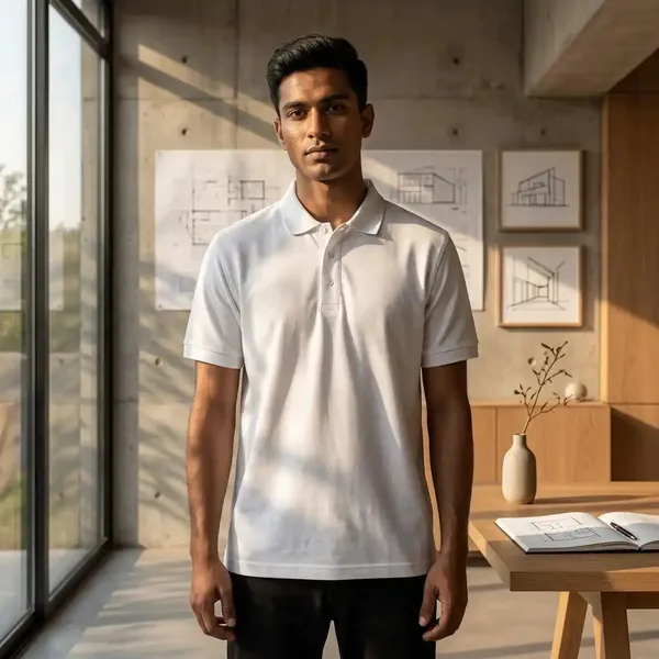 White_Cotton_Minimalist_Polo_T-Shirt_For_Unisex