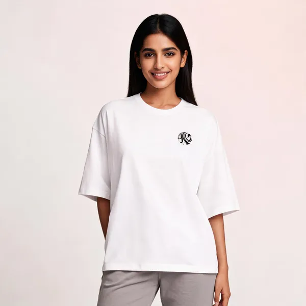 White_Cotton_Oversized_Sphere_Graphic_T-Shirt_For_Unisex