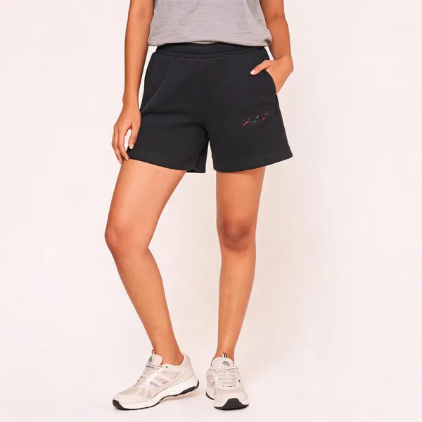 Black_French_Terry_Relaxed_Fit_Heavyweight_Shorts_For_Unisex